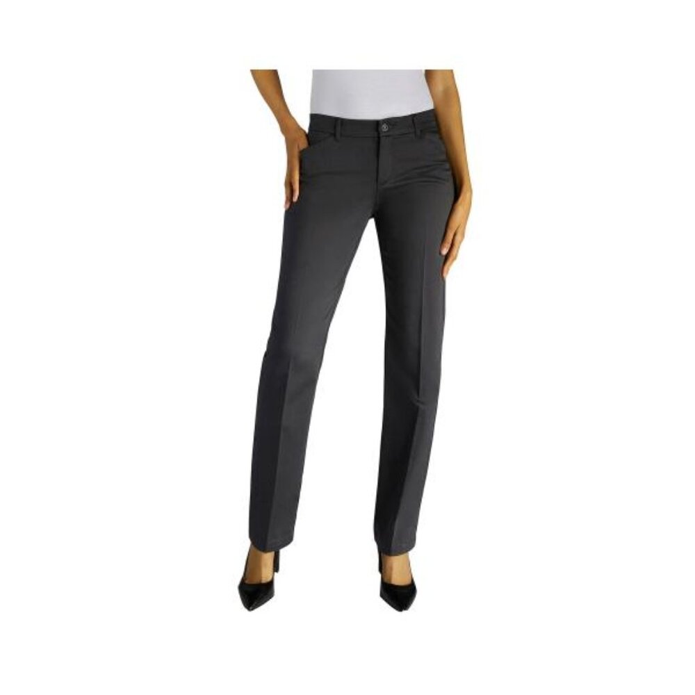 Lee Flex Motion Straight-Leg Pants, Grey New With Tags Size: 12 Regular
